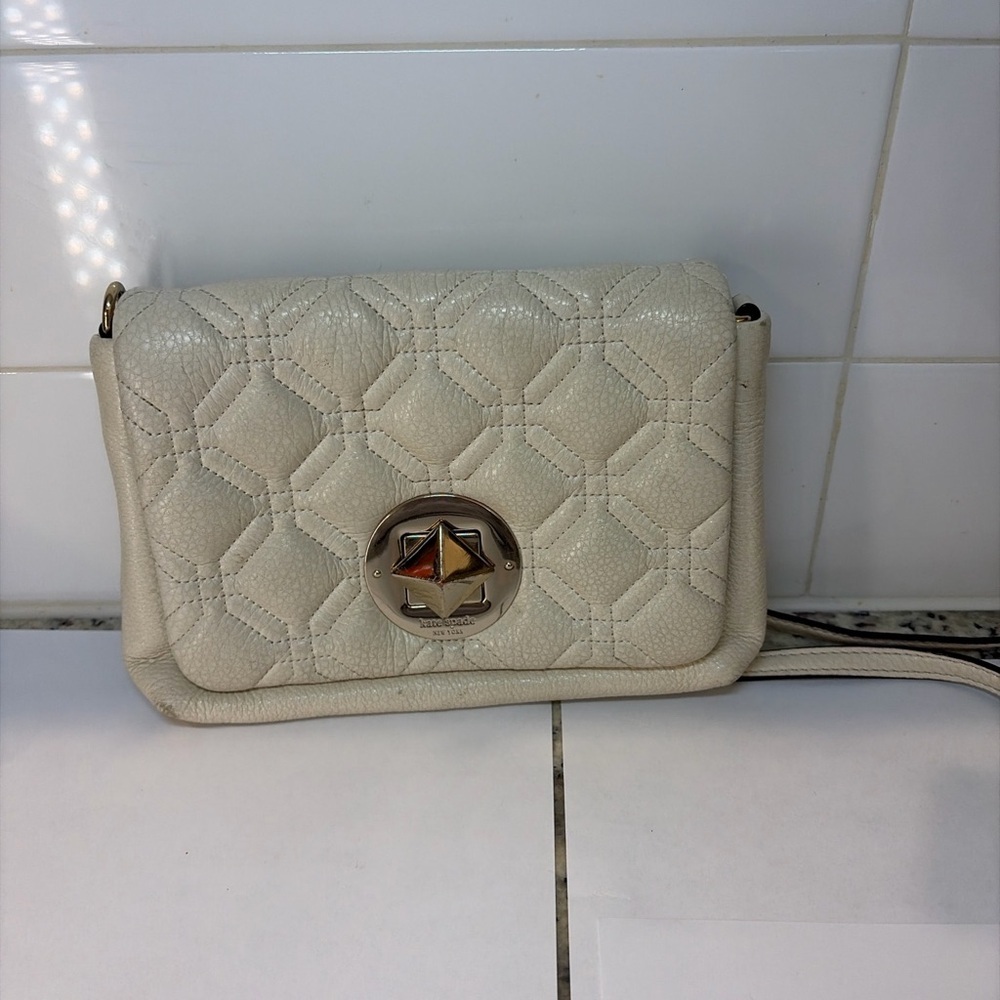 Kate Spade New York Quilted Leather Turnlock Crossbody - Picture 2 of 5